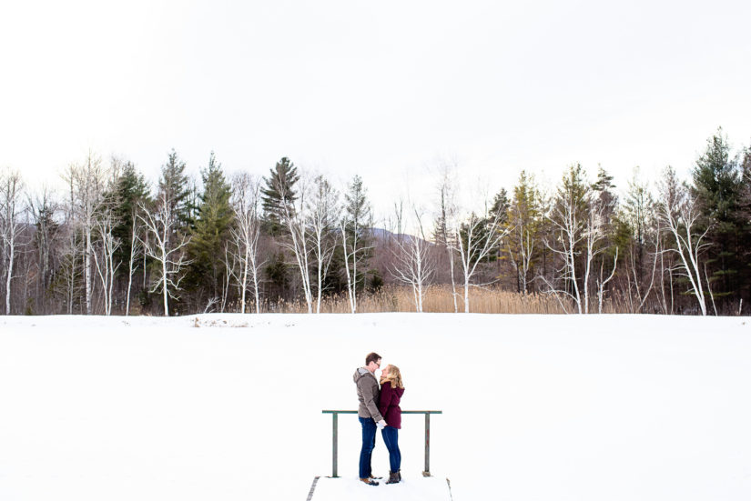 Dorset;Vermont Engagement Photos;Winter