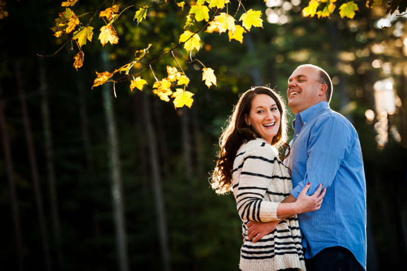 Autumn;Fall Colors;Golden Light;Saratoga Spa State Park Engagement Photos