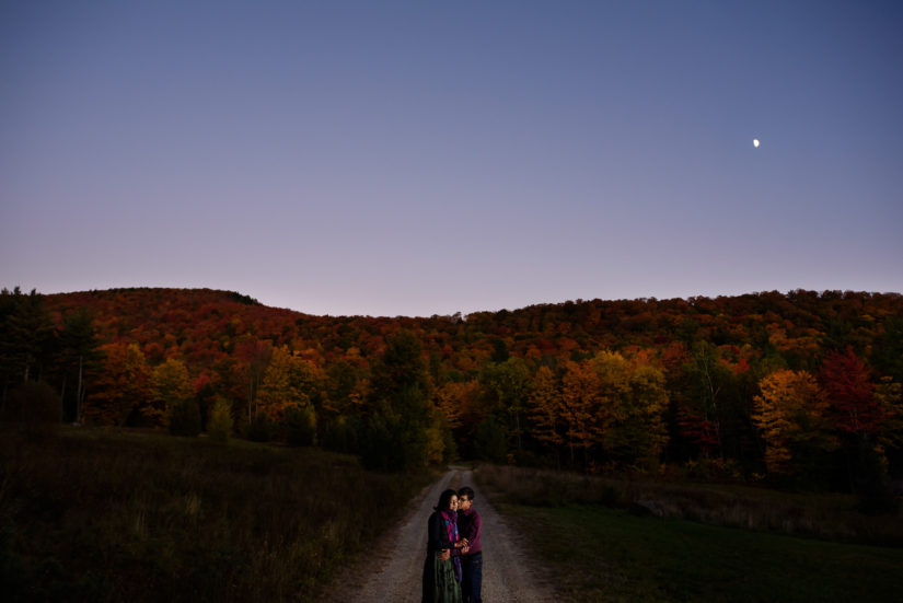 Fall Colors;Stowe;Vermont Engagement Photos