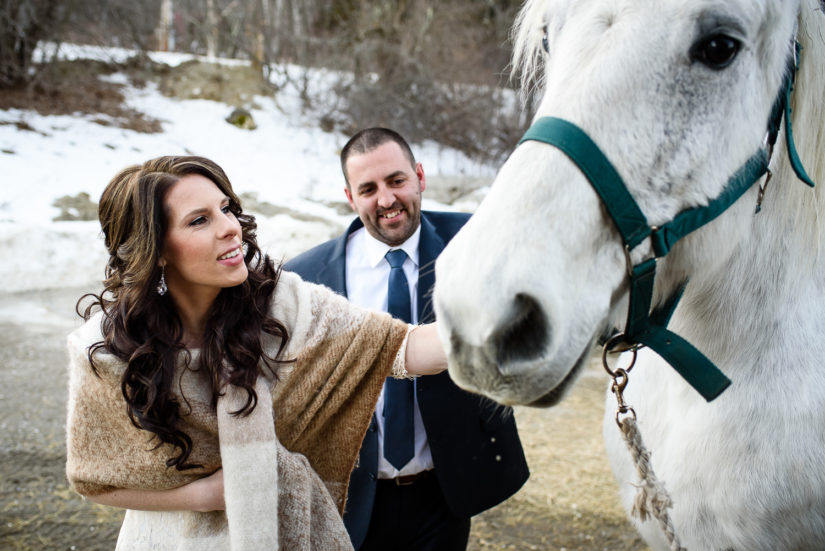 Vermont Elopement;Winter;Snow;Mountain Top Inn Wedding